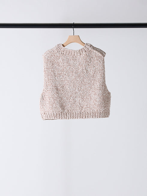 MIX HAND KNIT VEST /Y254-91117